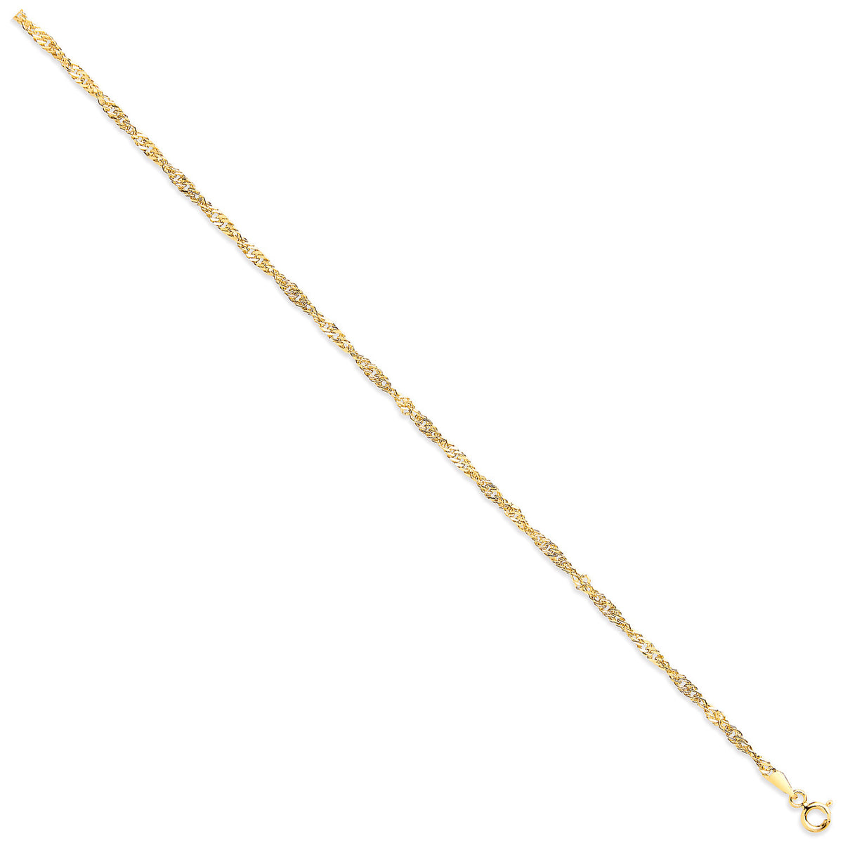 Y/G 2.3mm Hollow Singapore Chain
