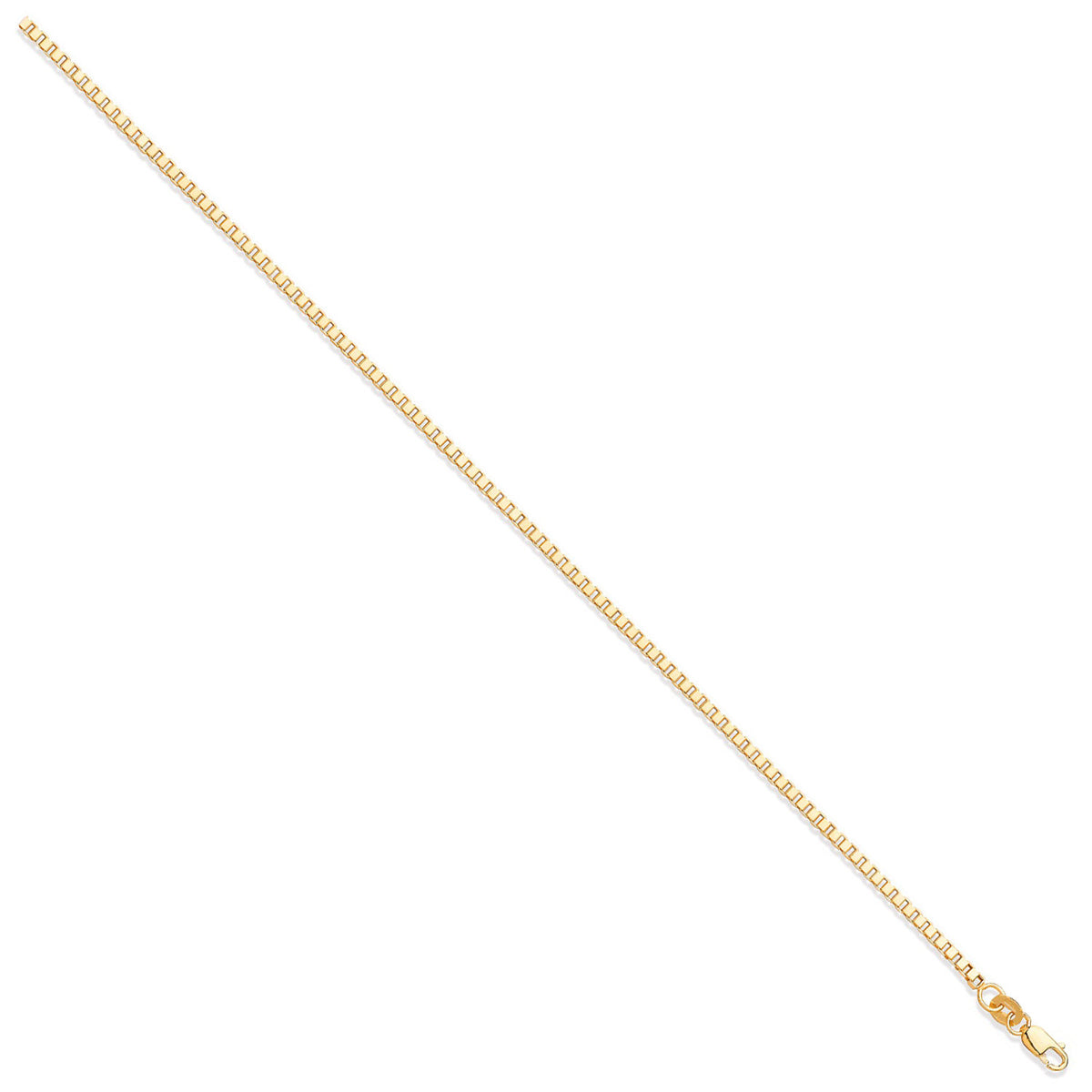Y/G 2.1mm Hollow Square Cut Box Chain