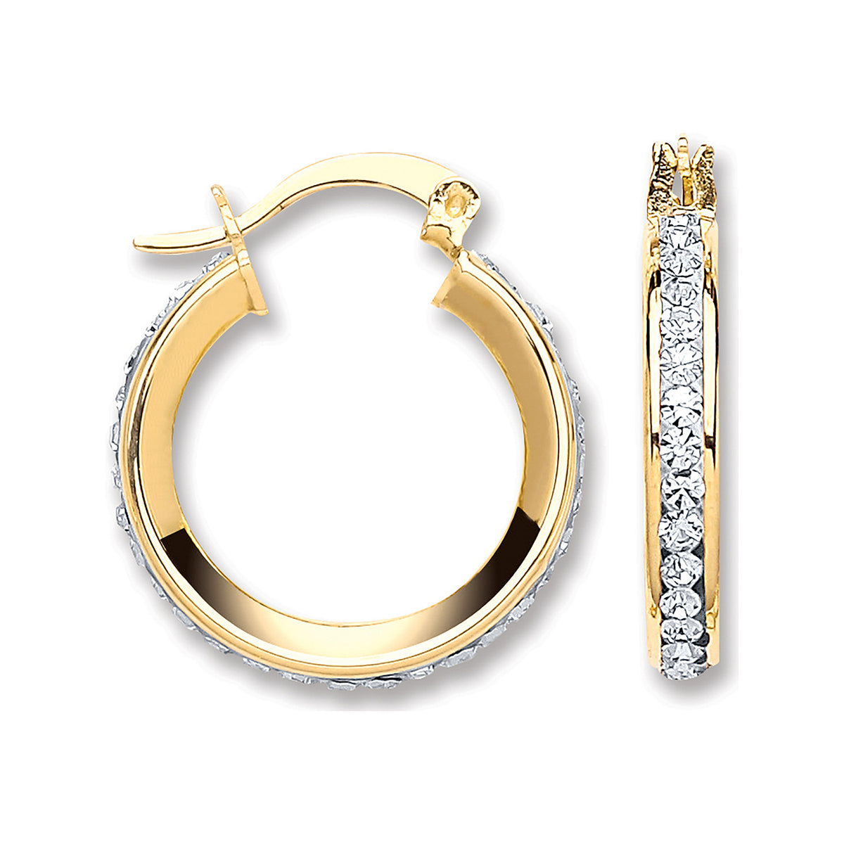 Y/G 18mm Round Crystal Hoop