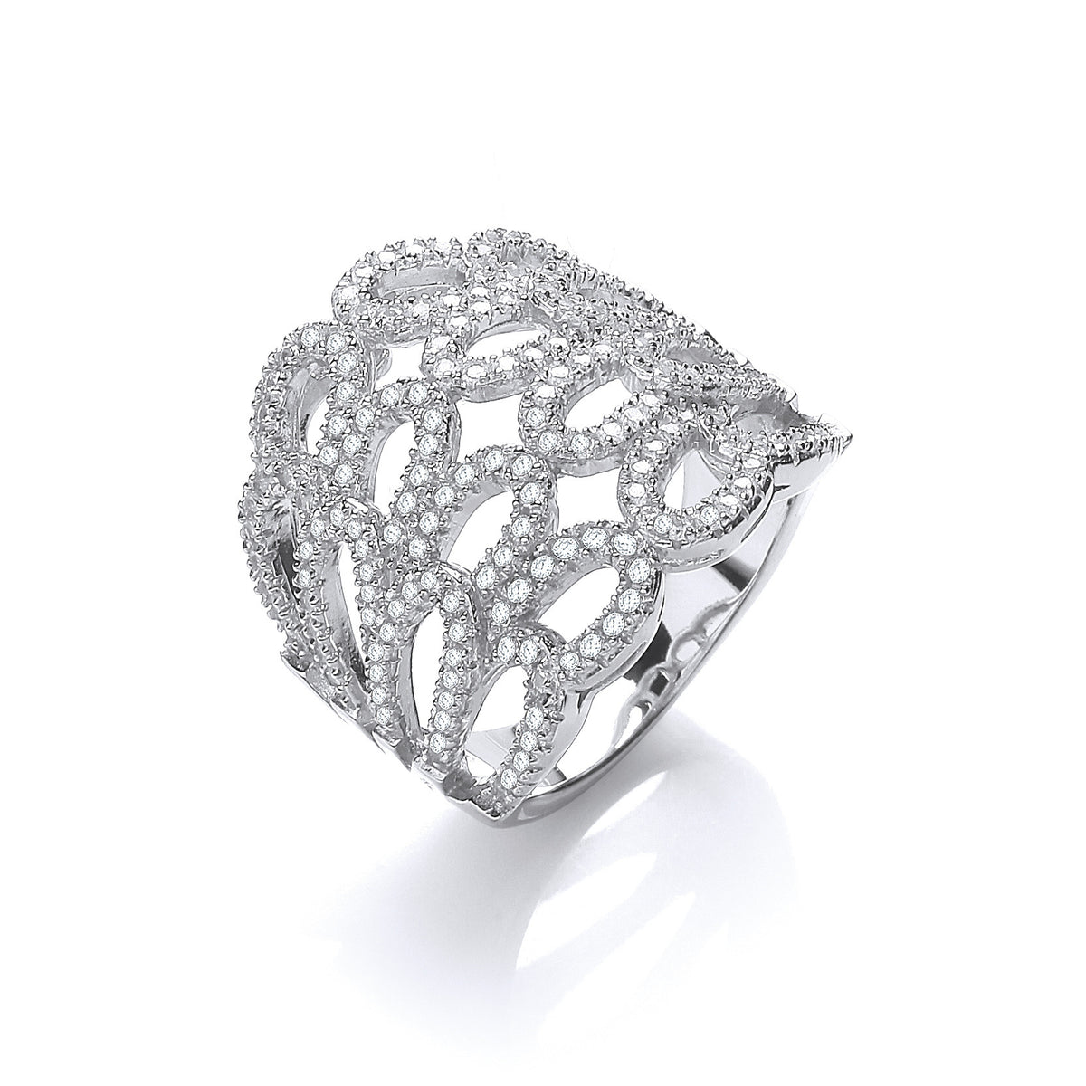 Micro Pave' Cz Fancy Ring