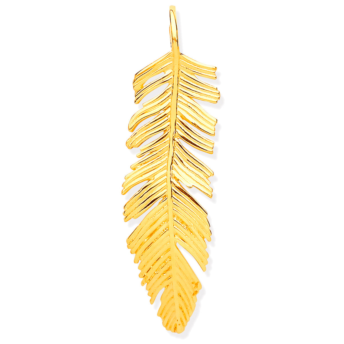 Y/G Feather Leaf Large Pendant