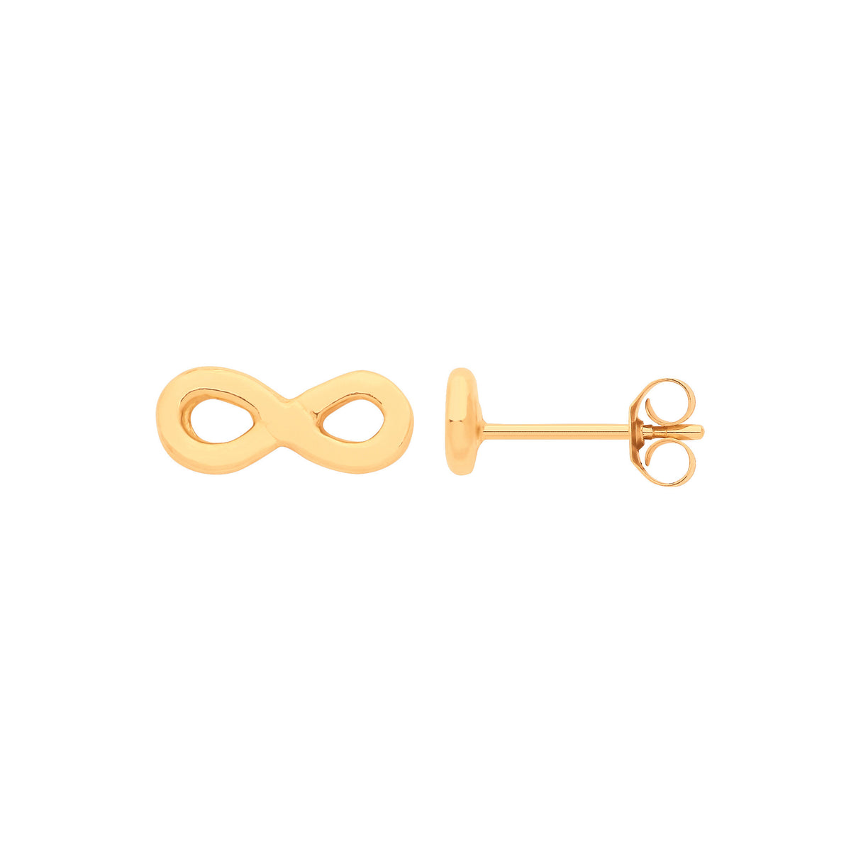 9ct Y/G Infinity Studs