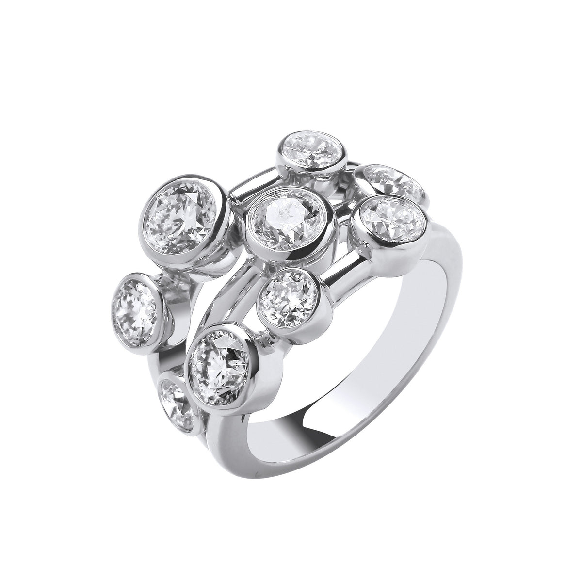18ct White Gold 3.00ctw GH-SI Diamond Dress Ring