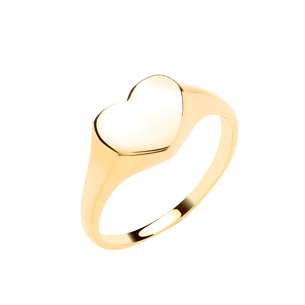 Y/G Heart Signet Ring