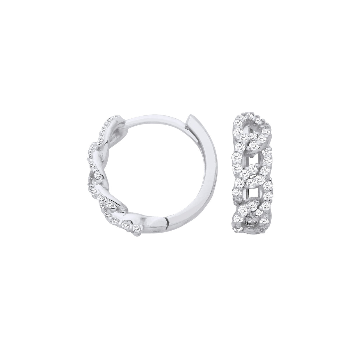 9ct White Gold Diamond 0.28ctw Huggie Earrings