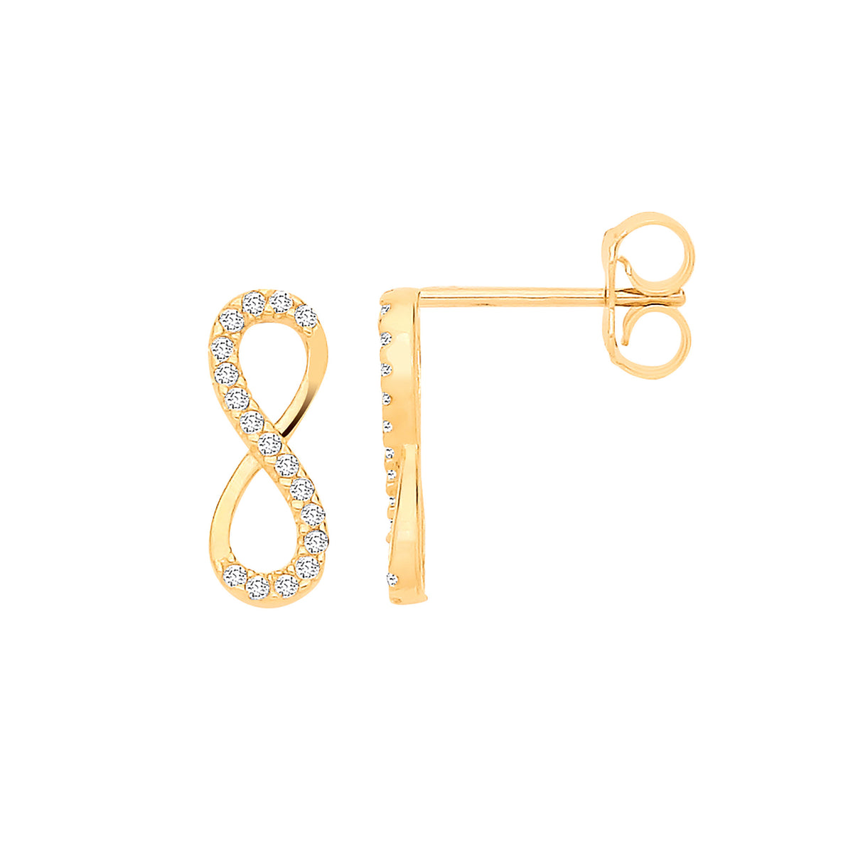 Y/G Infinity CZs Earrings