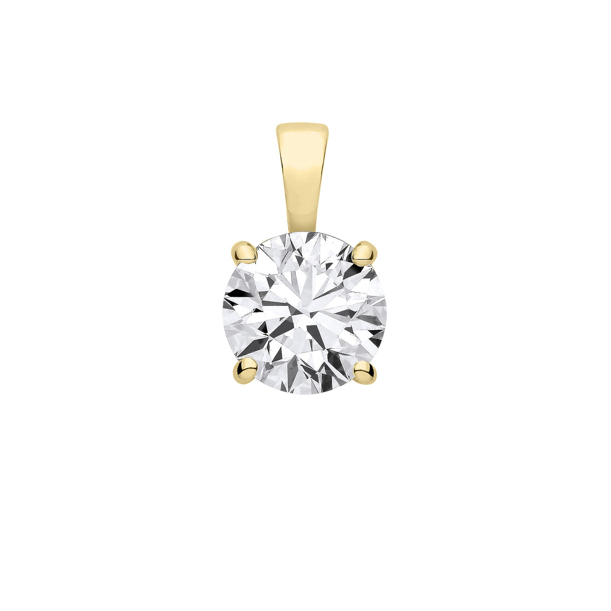 18ct Yellow Gold 2.00ctw LAB GROWN Diamond Pendant IGI Certified