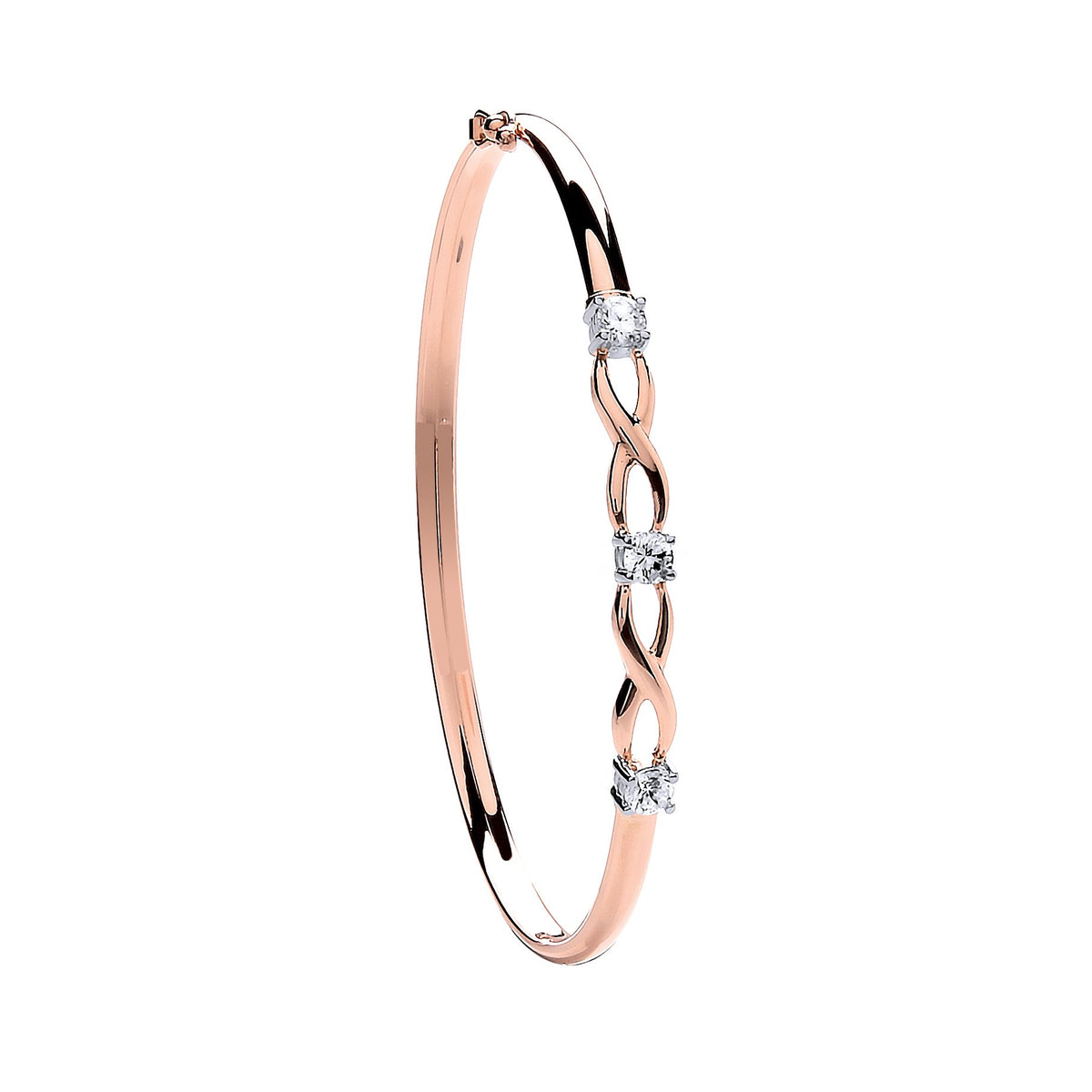 Rose Gold Cz Bangle TGC-BN0425