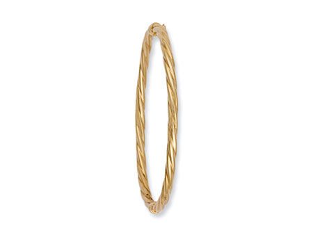Yellow Gold Twisted Hollow Bangle TGC-BN0110