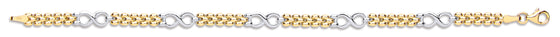 Yellow & White Gold Eternity Fancy Link Ladies Bracelet TGC-BR0626
