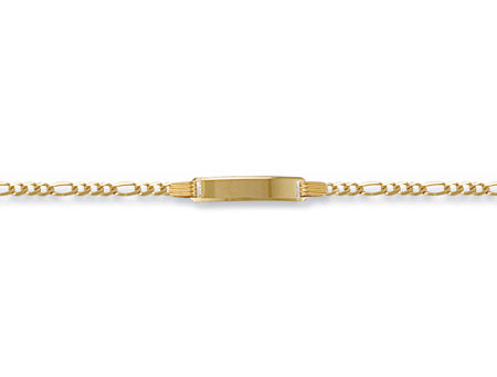 Yellow Gold Ladies Figaro ID Bracelet TGC-BR0007-LB