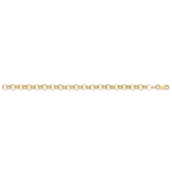 Yellow Gold Plain & Engraved Round Belcher Chain TGC-CN0543-BB