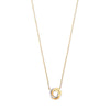 Yellow Gold Entwined 3 Rings Cz Necklace TGC-CN0576