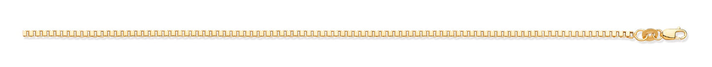 Yellow Gold Hollow Square Cut Box Chain TGC-CN0585