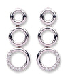 9ct White Gold 0.08ct Diamond Drop Earrings TGC-DER0179