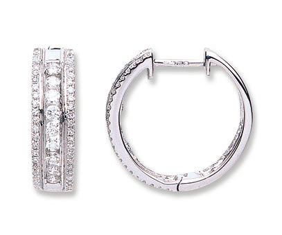 18ct White Gold 0.65ct Diamond Earrings TGC-DER0180