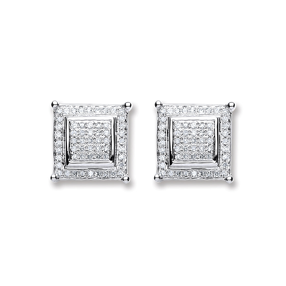 18ct White Gold 0.25ct Diamond Stud Earrings TGC-DER0196