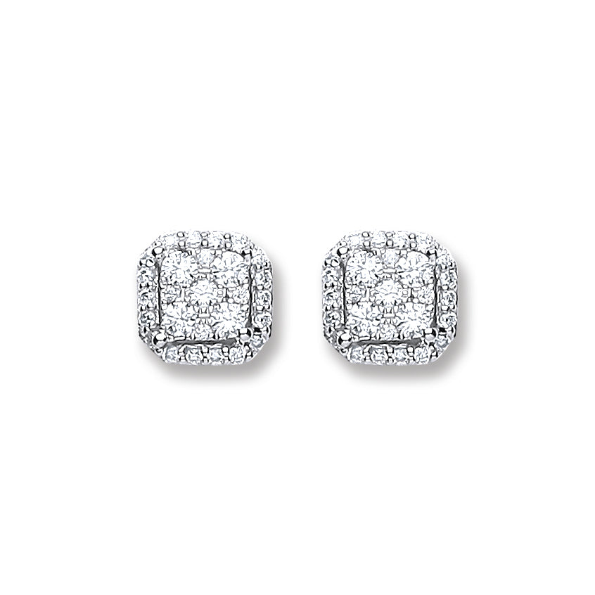 18ct White Gold 0.22ct Diamond Stud Earrings TGC-DER0202