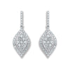 18ct White Gold 0.50ct Diamond Drop Earrings  TGC-DER0205