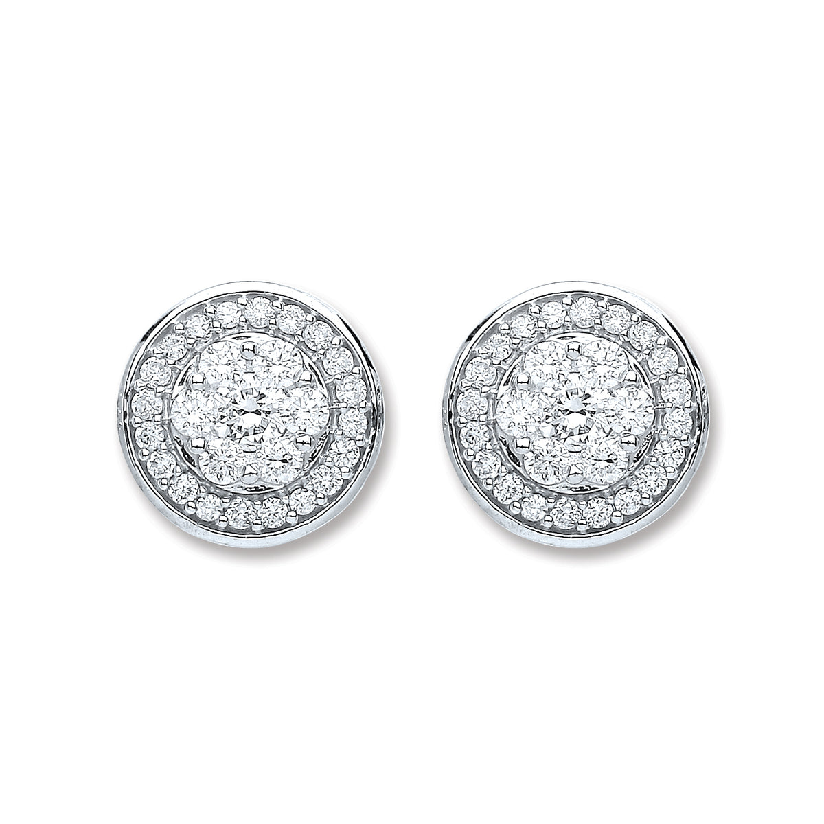 18ct White Gold 0.50ct Diamond Stud Earrings TGC-DER0212