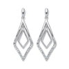 9ct White Gold 0.15ct Diamond Drop Earrings  TGC-DER0216