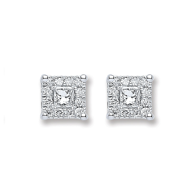 18ct White Gold 0.25ct Diamond Stud Earrings TGC-DER0220