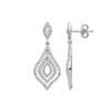 18ct White Gold 0.75ct Diamond Drop Earrings  TGC-DER0238