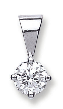 18ct White Gold 0.50ct Claw Set Diamond Pendant TGC-DPD0270