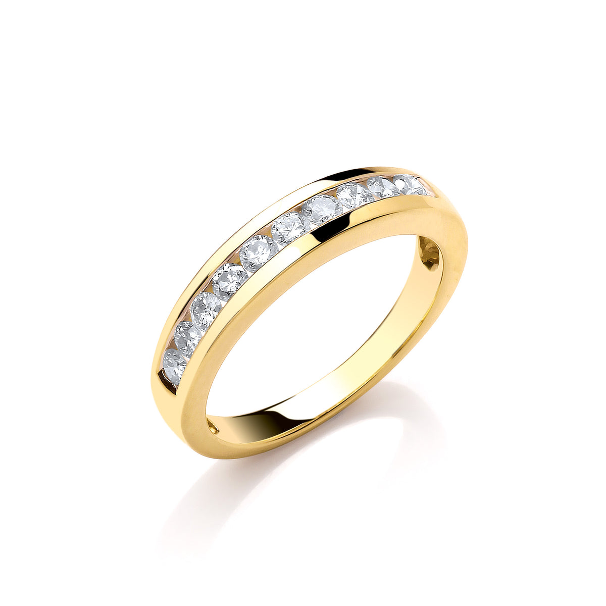 18ct Yellow Gold 0.50ctw Diamond Eternity Ring TGC-DR0314