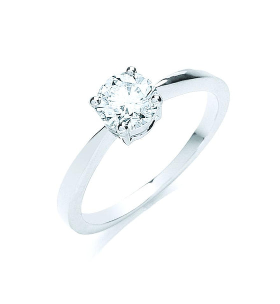 18ct White Gold 0.70ct Diamond Engagement Ring TGC-DR0449