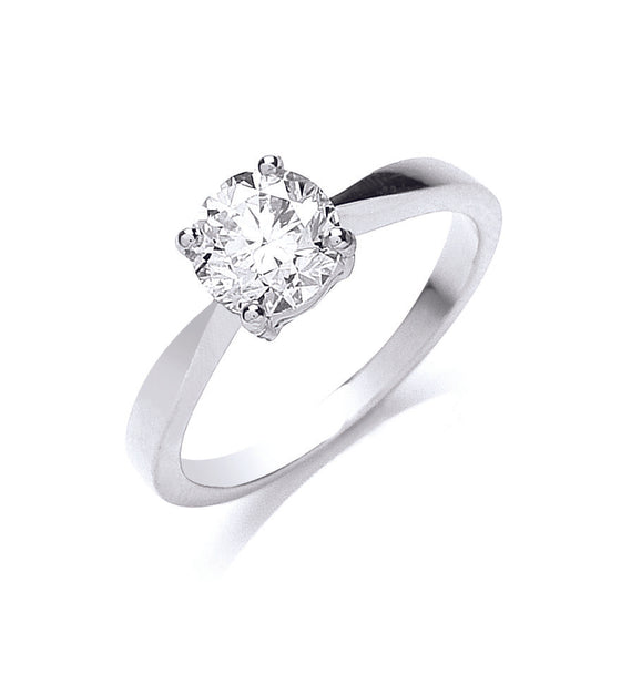 18ct White Gold 1.00ct Diamond Engagement Ring TGC-DR0580