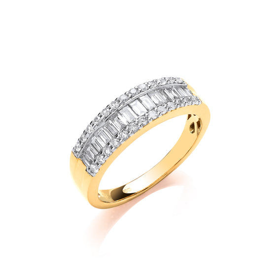 18ct Yellow Gold 0.50ctw Diamond Ring TGC-DR0945