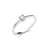 9ct White Gold 0.10ct Solitaire Ring TGC-DR0949