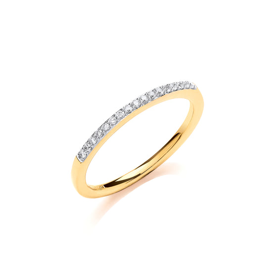 9ct Yellow Gold 0.10ct Eternity Ring TGC-DR0951