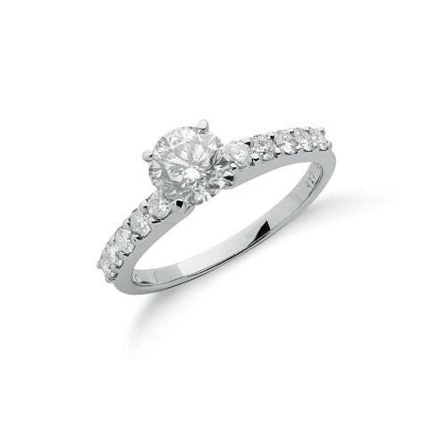 18ct White Gold 1.50ct Diamond Engagement Ring TGC-DR0692