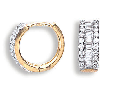 Yellow Gold Cz Huggies TGC-ER1321