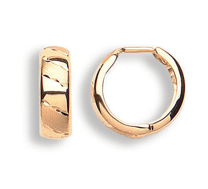 Yellow Gold D/C Huggies TGC-ER1334