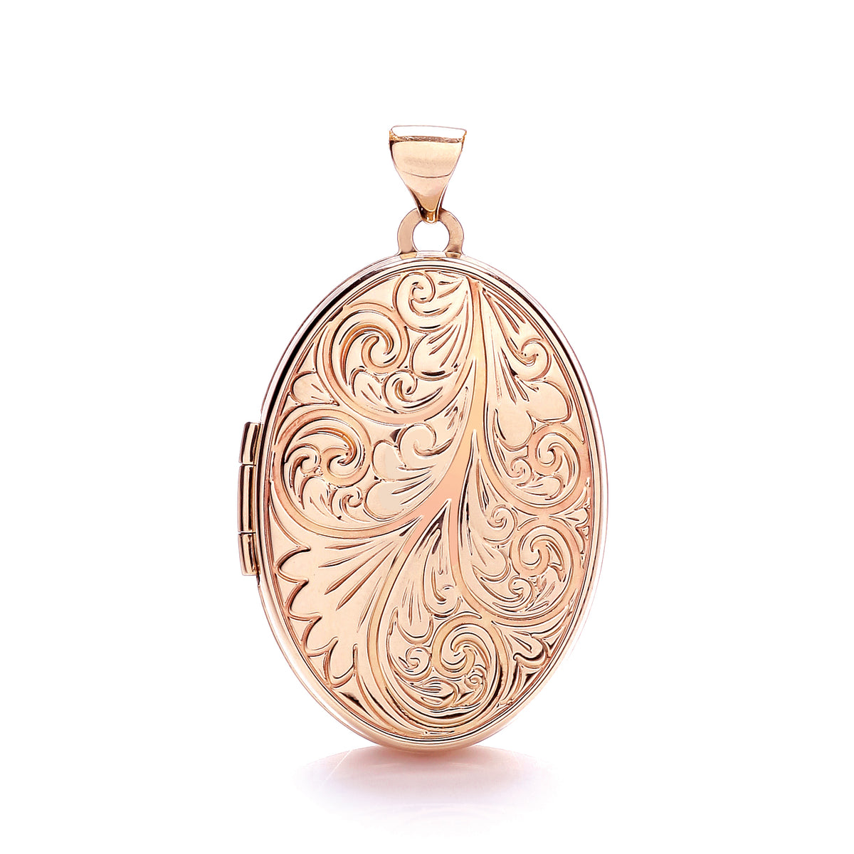 Rose Gold Oval Locket with design TGC-LK0148