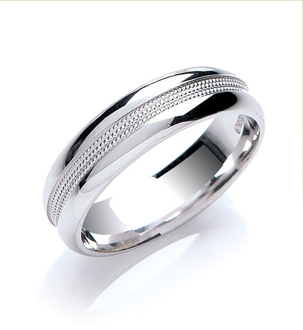 6mm Court Mill Grain Wedding Band TGC-WR0063