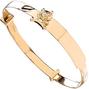 Y/G Expandable Baby ID Bangle With Teddy