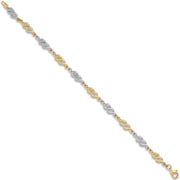W & Y/G Fancy Hollow Link Bracelet