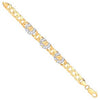 Yellow Gold Lucky Horseshoe CZ Charms Baby Bracelet TGC-BR0671