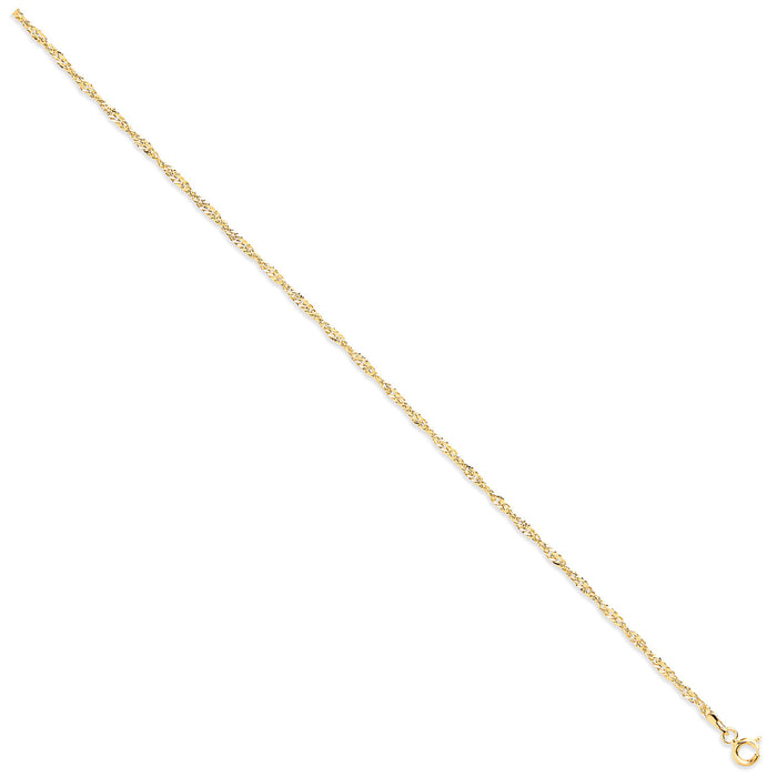 Y/G 1.9mm Hollow Singapore Chain