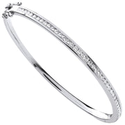 18ct White Gold 1.00ctw Diamond Bangle