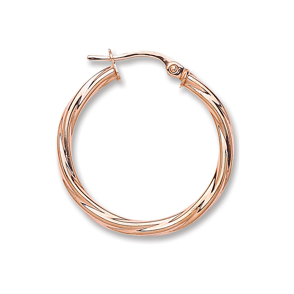 R/G 25mm Twisted Hoop Earrings