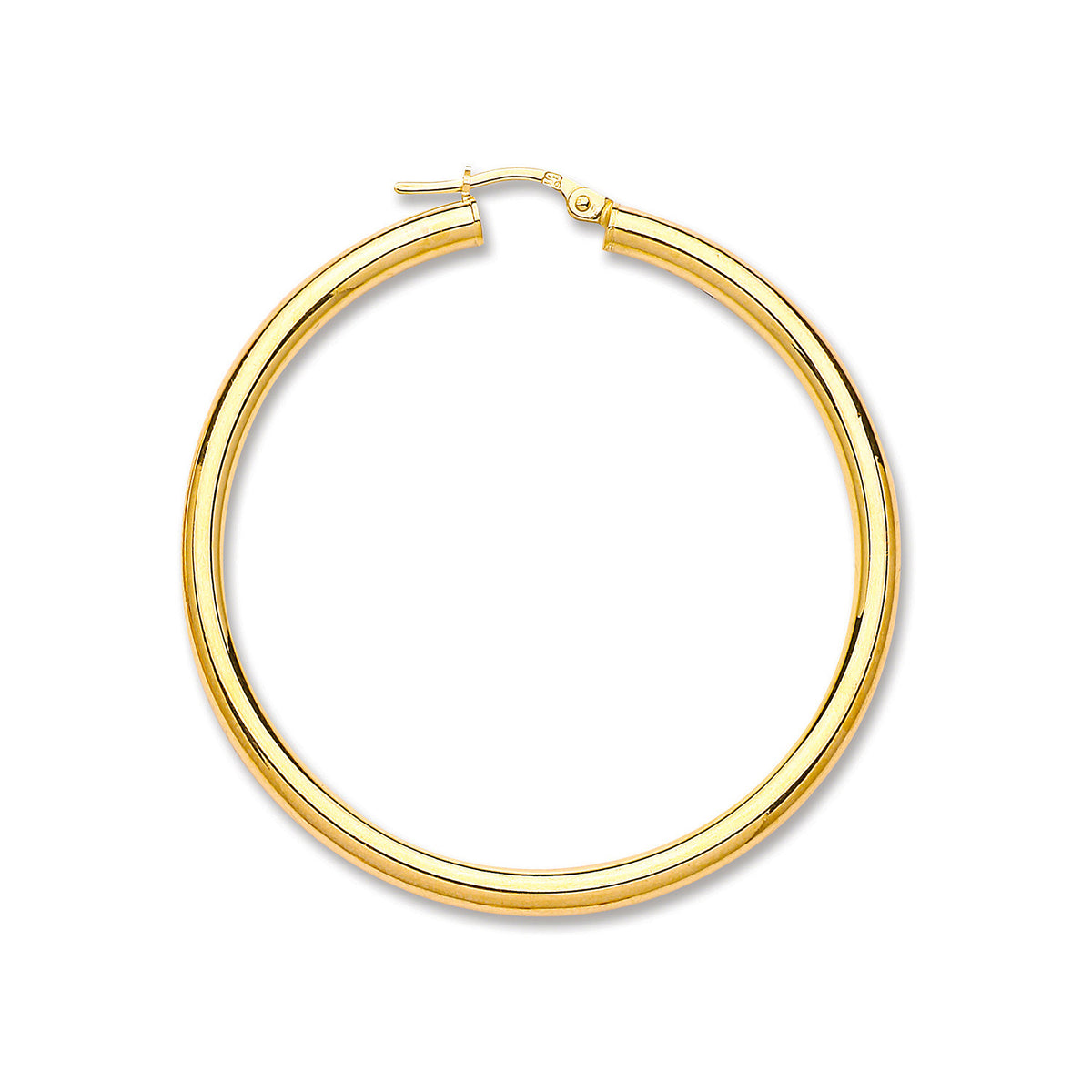Y/G 46mm Plain Tube Hoop Earrings