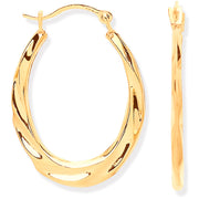 Y/G Ribbed Hoop Earrings