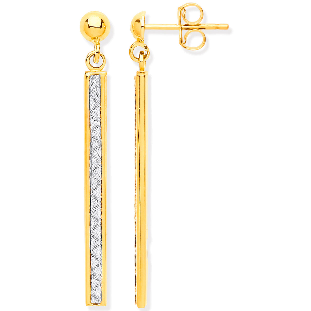 Y/G Drop Glitter Earrings