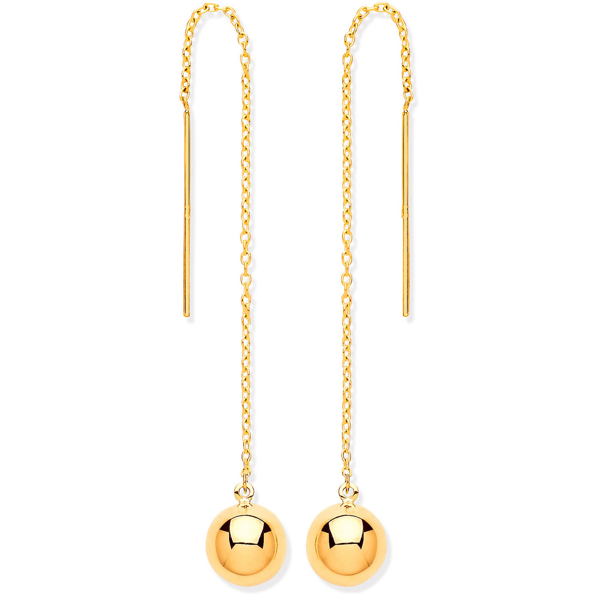 Y/G Ball Chain Threader Earrings