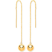 Y/G Ball Chain Threader Earrings